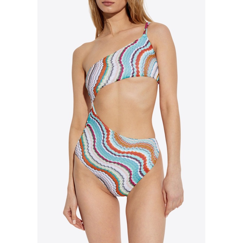Patterned One-Piece Swimsuit