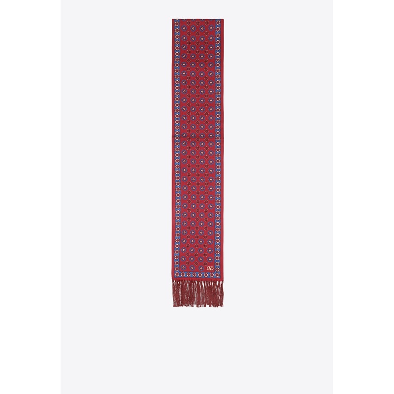 Chamber Silk Bandana Fringed Scarf