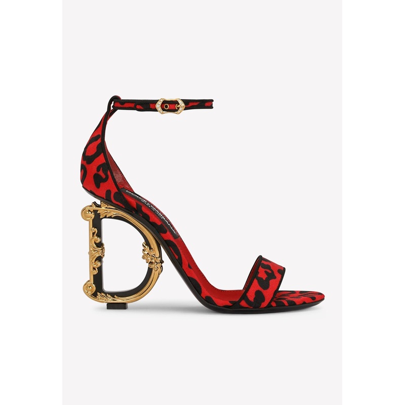 105 Leopard Print Baroque DG Sandals