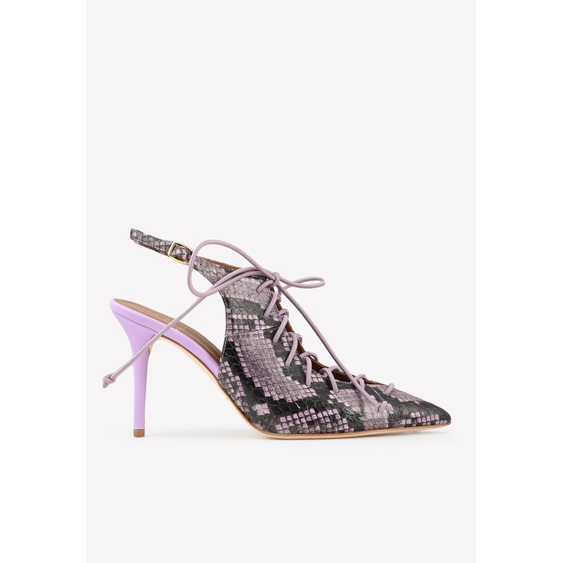 Alessandra 85 Slingback Pumps in Elaphe Leather