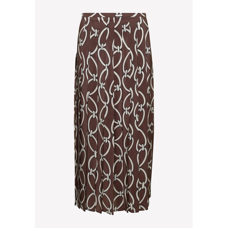 Logo Chain 1967 Pleated Midi Skirt