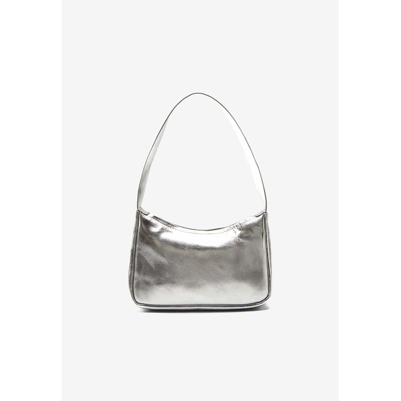 90s Petit Metallic Leather Shoulder Bag