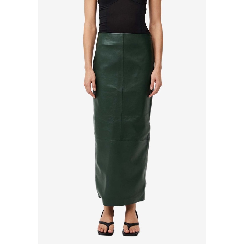 Maxi Column Leather Skirt
